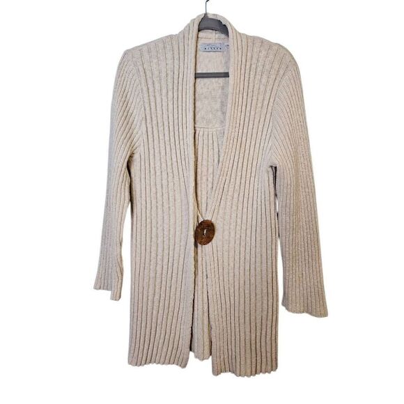Willow cream colored cotton cardigan. Size L. - Picture 1 of 5